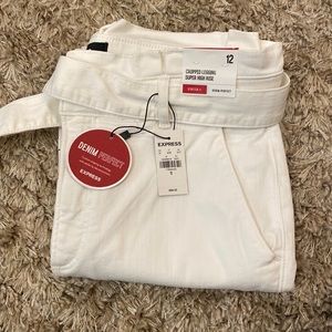 Express cropped legging white super high rise